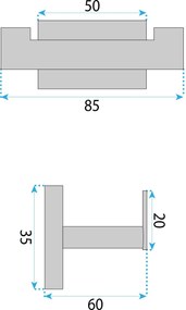 Rea Oste, 2-háčik na uterák, čierna matná, REA-88027