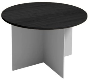 Rokovací stôl s guľatou doskou PRIMO GRAY, priemer 1200 mm, sivá/wenge
