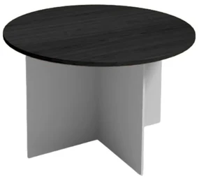 Rokovací stôl s guľatou doskou PRIMO GRAY, priemer 1200 mm, sivá/wenge