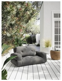 Tmavosivé rozkladacie kreslo vhodné do exteriéru Karup Design Design OUT™ Hippo Dark Grey