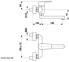 KFA Armatura 4510-810-00 - Umývadlová batéria GERMAN lesklý chróm