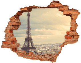 Fotoobraz diera na stenu Eiffelova veža v paríži nd-c-67211214