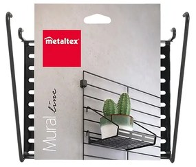 Čierny kovový komponent - polica 18x15 cm Mural – Metaltex