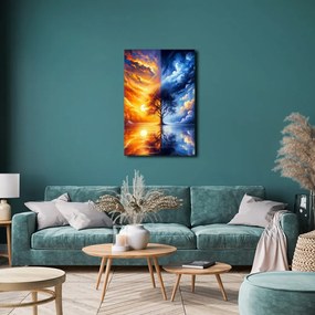 Obraz strom života medzi dňom a nocou