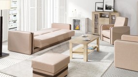 Sedacia súprava 3+1+1 s taburetom Vivus Kvadro, Dostupné poťahy: Lux 24 + Lux 12