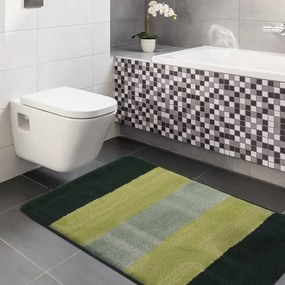 Zelená dvojdielna kúpeľňová sada predložiek Šírka: 50 cm | Dĺžka: 80 cm
