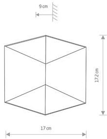 Nástenné svietidlo Nowodvorski TRIANGLES LED BLACK 8142