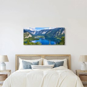 Obraz - Halštatské jazero, Hallstatt, Rakúsko (120x50 cm)