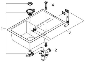GROHE 31639AP0 - Drez K400 780 × 500 mm kameň/čierna