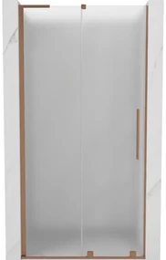Mexen Velar L, posuvné sprchové dvere do otvoru 100 cm, 8mm sklo námraza, medená matná, 871-100-003-31-65