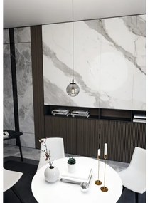 Luster na lanku COSMO 1xE14/10W/230V pr. 14 cm čierna/šedá