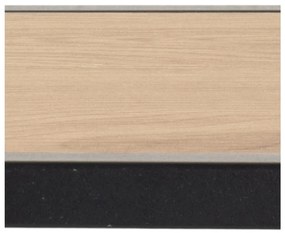 Nástenný vešiak v dekore duba s poličkou v čierno-prírodnej farbe Seaford – Actona