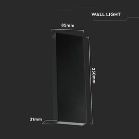 LED Vonkajšie nástenné svietidlo LED/8W/230V 4000K IP65 čierna