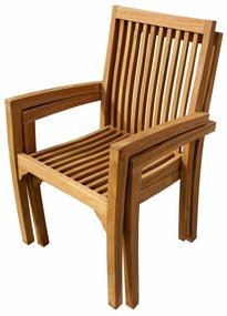 Stohovateľné kreslo RIVIERA teak natural