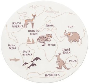 Koberec SOFTY Kids Animals World kruh