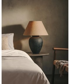 Čierno-béžová stolová lampa s textilným tienidlom (výška 60 cm) Mercadal – Kave Home