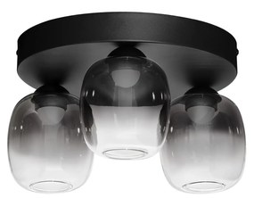 LED stmievateľné čierno-dymové dizajnové stropné svietidlo Kita 3