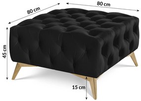 TABURET SARAH CHESTERFIELD 80 x 80 cm