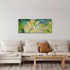 Obraz ryžových polí z vtáčej perspektívy (120x50 cm)