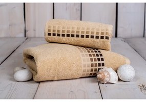 Béžový bavlnený uterák 100x50 cm Darwin - My House
