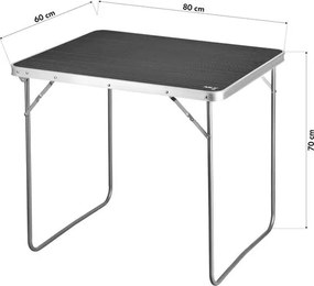 NC3401 TM. ŠEDÝ KEMPINGOVÝ STÔL 80×60×70 CM NILS CAMP