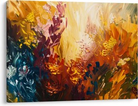 Obraz - Abstraktná maľba kvetov (70x50 cm)