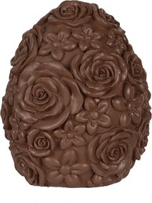 Dekorácia čokoládové vajcia s kvetmi Egg - Ø 11*14 cm