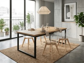 Transparentná stolička KITO s bukovými nohami