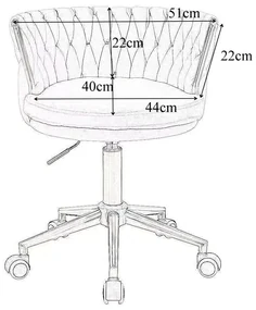 LuxuryForm DESIGN Stolička LYON VELUR na zlatom kríži - latte