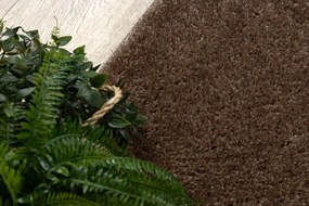 Kúpeľňový koberček SYNERGY glamour / lurex, hnedý