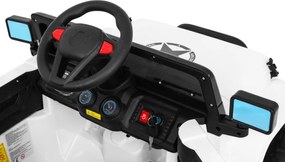 Ramiz Detské terénne auto Full Time 4WD Biele + 4x4 + Diaľkové ovládanie + LED audio + Úložný priestor