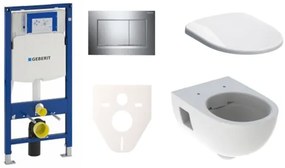 Cenovo zvýhodnený závesný WC set Geberit do ľahkých stien / predstenová montáž + WC Geberit Selnova SIKOGES3S6, 1 ks