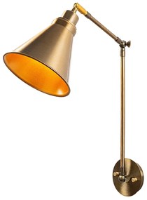 Nástenná lampa Berceste V zlatá
