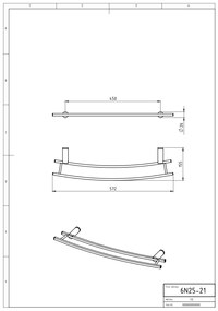 Novaservis - Dvojitý držiak na vykurovací rebrík 600 mm Metalia 2 chróm, 6225/1,0