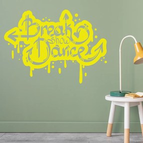 Veselá Stena Samolepka Break Dance Farba: žltá, Veľkosť: 40 x 29 cm