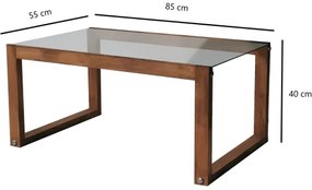 Konferenčný stolík VIA 40x85 cm borovica