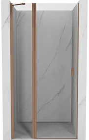 Mexen Otváracie sprchové dvere MIST (1d+1s) 70x200 cm 6mm brúsená meď, priehľadné, 8A4-070-000-65-00