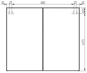 Mereo Mereo, Kúpeľňová galerka 80 cm, zrkadlová skrinka, 2x dvere, MER-CN717GR