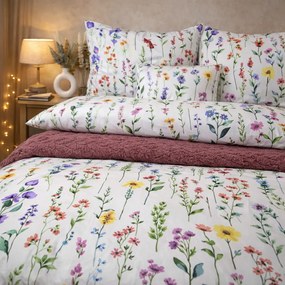 INTERMEDIC SK Posteľná obliečka Lúka 140x200/70x90 cm – bavlnené obliečky s kvetinovým vzorom