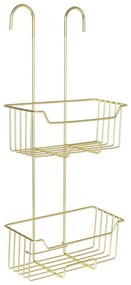 Závesná kúpeľňová polička z nehrdzavejúcej ocele v zlatej farbe Milo – Wenko