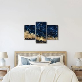 Obraz - Tmavo-modrý mramor (90x60 cm)