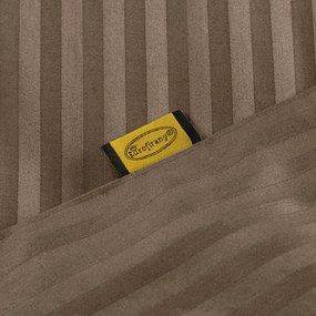 SATÉNOVÉ OBLIEČKY VERA 200X220 CM, 2 KS 70X80 CM HNEDÉ