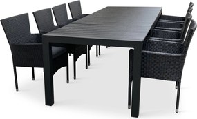 Noela Záhradný jedálenský set Grande Pasto + 8x ratanové kreslo Bali
