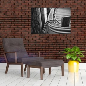 Obraz - Priviazaná loď (90x60 cm)