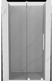 Mexen Velar posúvacie sprchové dvere 110 cm, Priehľadné, Biele - 871-110-000-01-20