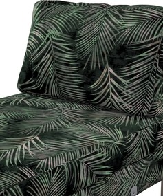 Poťah ležadlo Karlstad, krátky farba produktu zelená látka zamatová, vzorované