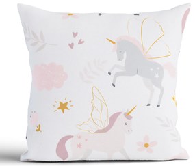 Bavlnená obliečka na vankúšik Renforcé 40 × 40 cm – Unicorn