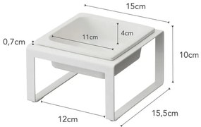 Keramická miska s podstavcom pre domáceho maznáčika Tower – YAMAZAKI