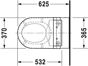 Duravit Darling New - Závesné WC 37x62 cm, biela 2544590000