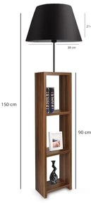 Stojacia lampa AYD 1xE27/40W/230V hnedá/čierna